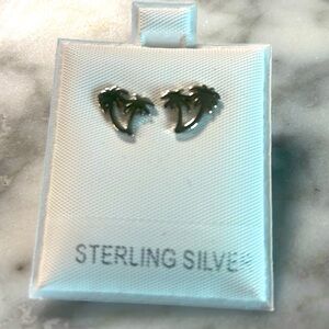 925 Sterling Palm Tree Studs